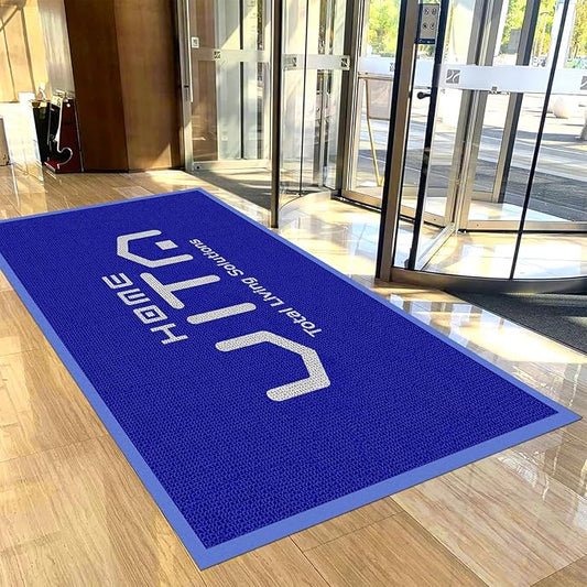 Floor Mat Personalized Rug Commercial Carpet Any Size Color Logo Shape Pattern Entryway Welcome Non-Slip Area Rug Indoor and Outdoor Washable Entrance Mat Durable Wear Resistance