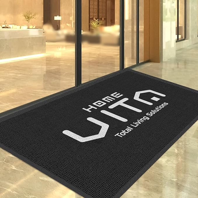 Custom Personalized Commercial Floor Mat with Any Logo Size Color Entryway Welcome Doormat Entrance Carpet for Business Indoor/Outdoor Non-Slip Durable Wear Resistance