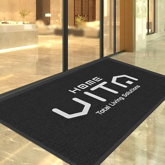 Custom Personalized Commercial Floor Mat with Any Logo Size Color Entryway Welcome Doormat Entrance Carpet for Business Indoor/Outdoor Non-Slip Durable Wear Resistance
