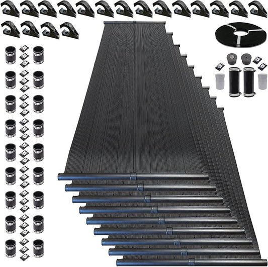 Highest Performing Design - DIY Solar Pool Heater Kit - 15-20 Year Life Expectancy (9-4x8 / 2" I.D. Header)