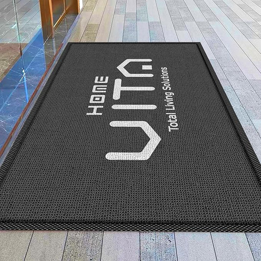 Custom Commercial Floor Mat with Any Logo Size Color Entryway Rug Welcome Doormat Entrance Carpet for Business Indoor/Outdoor Non-Slip Washable Durable Wear Resistance
