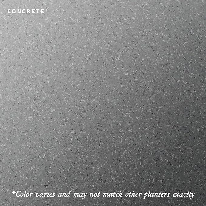 ARBORA 16" Mykonos Square Polyresin Indoor and Outdoor Planter with Stone Blend Concrete Finish - Durable, All Season, Weatherproof, Lightweight, Large Plant Pot for Patio, Garden, Deck, Entryway