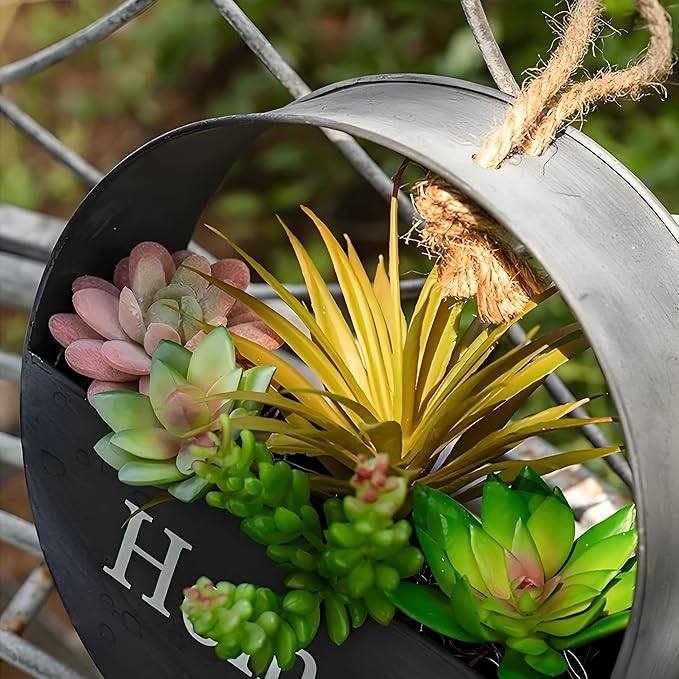 Artificial Succulents Plants- Faux Succulents Unpotted Yucca Real Touch Lifelike Agave Plant Fake Succulent Greenhouse Small Plants for DIY Garden Home Plastic Tequila,Soil Free Plant