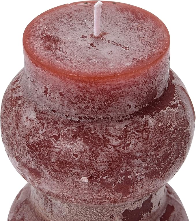 Creative Co-Op Unscented Totem Pillar, Cabernet Candles, 3" L x 3" W x 9" H, Purple