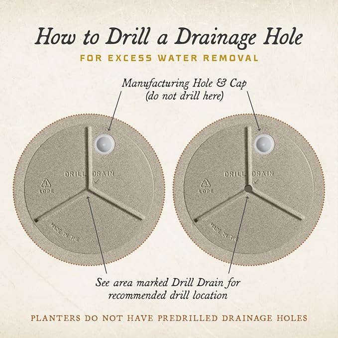 ARBORA 16" Mykonos Square Polyresin Indoor and Outdoor Planter with Stone Blend Concrete Finish - Durable, All Season, Weatherproof, Lightweight, Large Plant Pot for Patio, Garden, Deck, Entryway