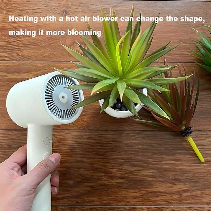 Artificial Succulents Plants- Faux Succulents Unpotted Yucca Real Touch Lifelike Agave Plant Fake Succulent Greenhouse Small Plants for DIY Garden Home Plastic Tequila,Soil Free Plant