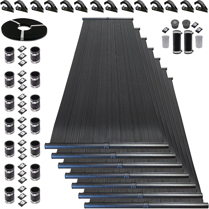 Highest Performing Design - DIY Solar Pool Heater Kit - 15-20 Year Life Expectancy (7-4x8 / 2" I.D. Header)