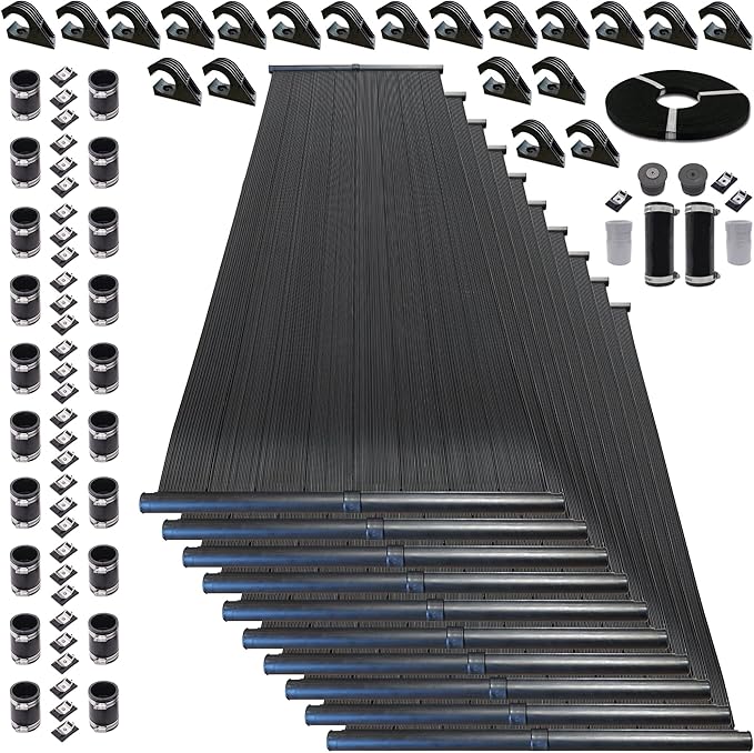 Highest Performing Design - DIY Solar Pool Heater Kit - 15-20 Year Life Expectancy (10-4x12 / 1.5" I.D. Header)
