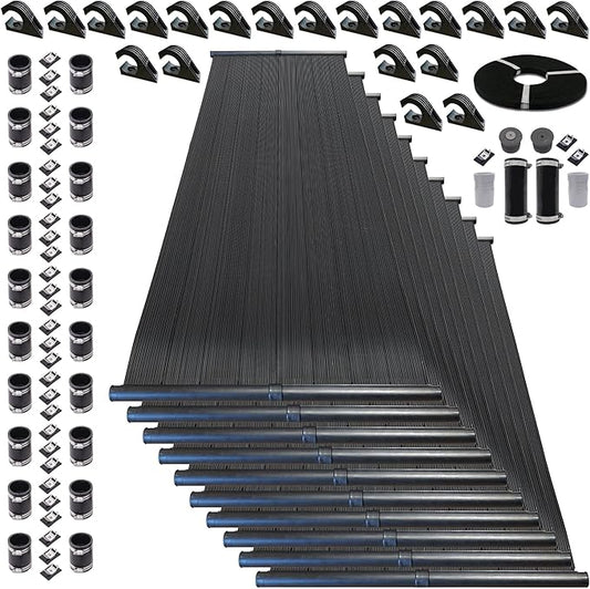 Highest Performing Design - DIY Solar Pool Heater Kit - 15-20 Year Life Expectancy (10-4x10 / 2" I.D. Header)
