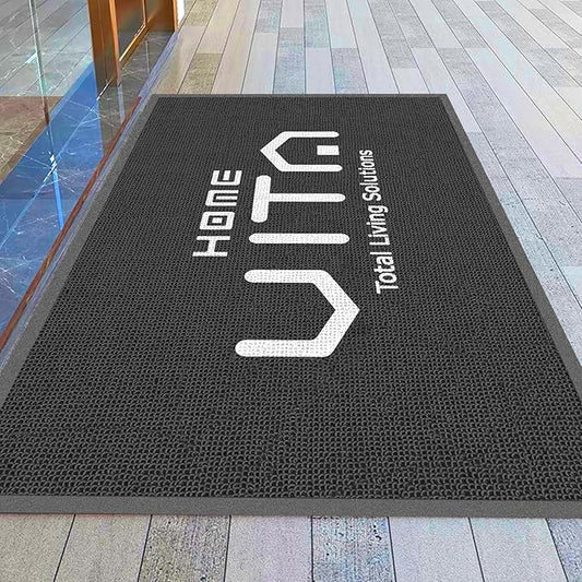 Custom Personalized Commercial Doormat with Any Logo Entryway Area Rug Welcome Floor Mat Entrance Carpet for Business Home Indoor/Outdoor Non-Slip Washable Durable Wear Resistance