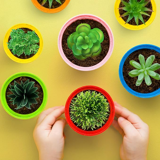 Succulents Plants Artificial, 14pcs Green Succulents Plant, Mini Fake Succulents for DIY Crafting Home Garden Office Party