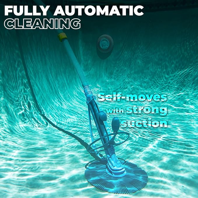XtremepowerUS Automatic Pool Cleaner Vacuum-Generic Pool Cleaner High Flow with Hose Set Included