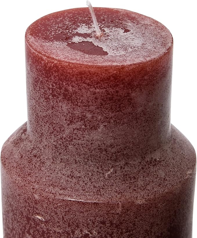 Creative Co-Op Unscented Totem Pillar, Cabernet Candles, 3" L x 3" W x 6" H, Purple