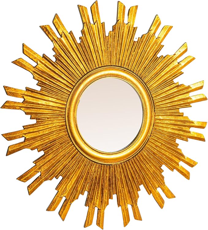 Creative Co-Op Gold Sunburst Mirror