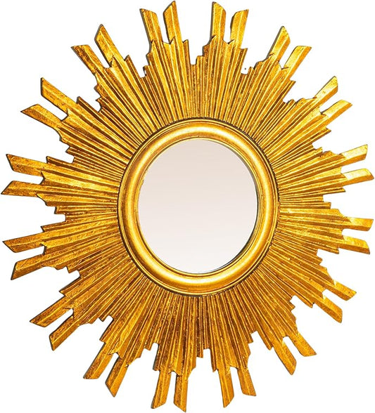Creative Co-Op Gold Sunburst Mirror