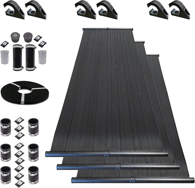 Highest Performing Design - DIY Solar Pool Heater Kit - 15-20 Year Life Expectancy (3-4x12 / 1.5" I.D. Header)