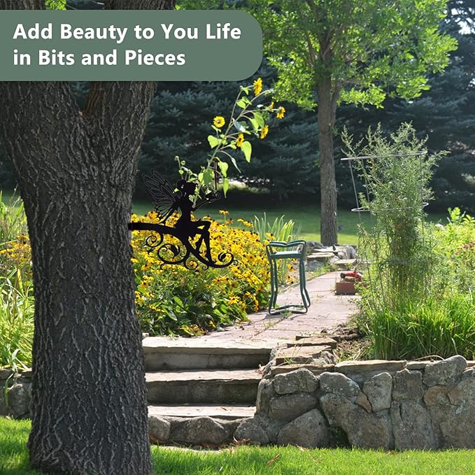 DOITOOL Decorative Hanging Plant Bracket, Fairy Hook Iron Bracket Outdoor Plant Hanger for Hanging Flower Pots Bird Feeder Lantern and Wind Chimes