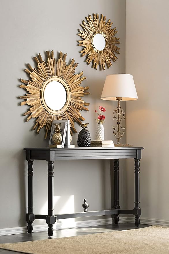 Creative Co-Op Gold Sunburst Mirror