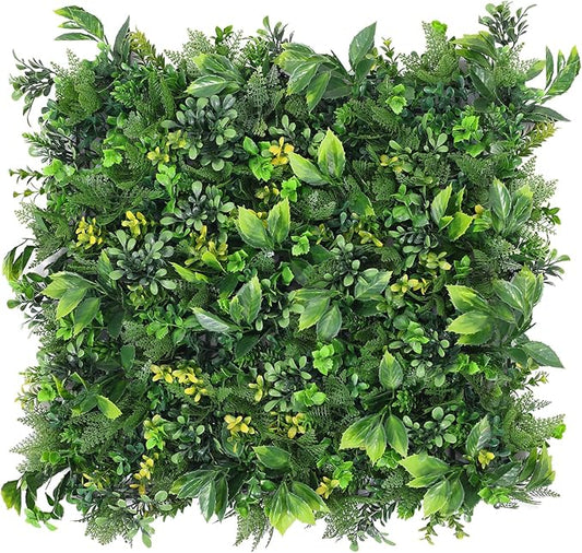Boshen Artifical Grass Wall Backdrop 12PCS 10"x10" Boxwood Panels Grass Boxwood Hedge Wall Greenery UV Protected Artificial Grass Wall Decor for Party Wedding Backyard Indoor Outdoor