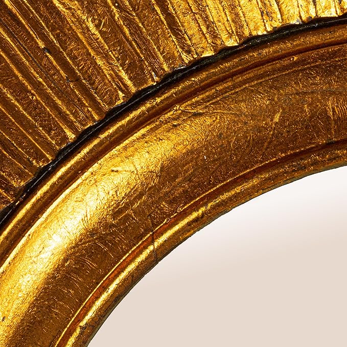 Creative Co-Op Gold Sunburst Mirror