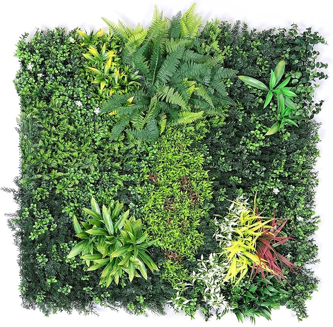 Artificial Grass Wall Panels, 2 Pack 40“x40” Boxwood Hedge UV Protected Greenery Privacy Grass Wall Decor Indoor Outdoor Wedding Garden Decor