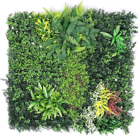 Artificial Grass Wall Panels, 2 Pack 40“x40” Boxwood Hedge UV Protected Greenery Privacy Grass Wall Decor Indoor Outdoor Wedding Garden Decor