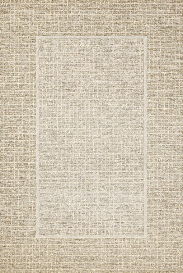 Loloi Chris Loves Julia Briggs Collection, Wheat & Ivory, 2'-0" x 5'-0" Accent Rug – Minimal Gritted Design Area Rugs for Living Room Bedroom Entryway & Hallway No Shed High Traffic Home Decor Rug