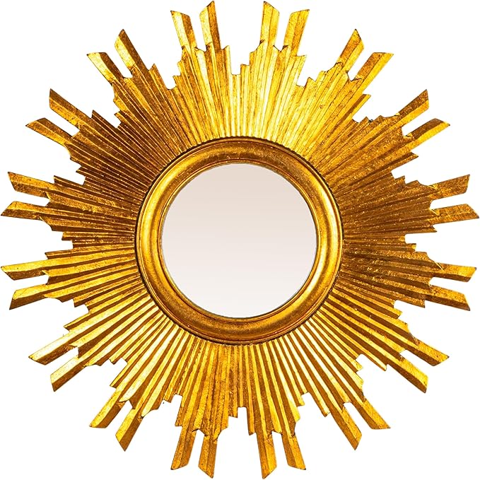 Creative Co-Op Gold Sunburst Mirror