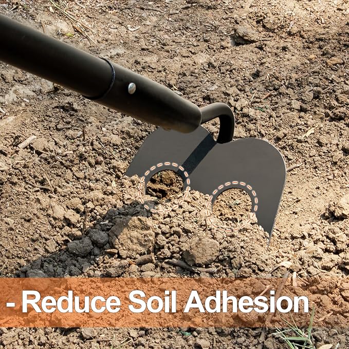 Garden Hoe for Weeding, Heavy Duty Hoe Garden Tool Long Handle, 58 Inches