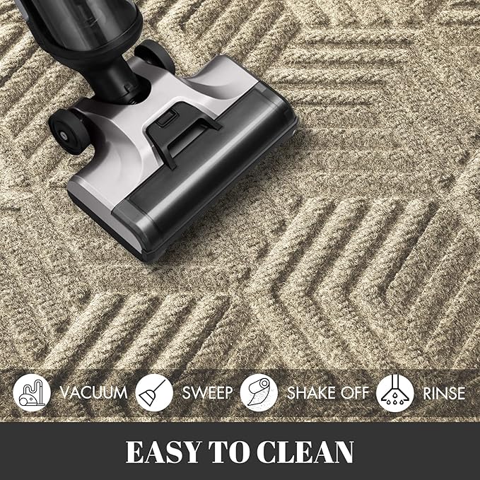 Yimobra Extra Large Door Mat 60x36, All-Season Waterproof Outdoor Mats for Front Door Entrance with Drainage Holes, Heavy Duty Non-Slip Doormat for Garage Patio Entryway Indoor, Beige