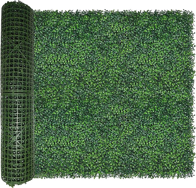 Artificial Ivy Privacy Fence Wall Screen,40X120 in(33.5 sqft) UV-Anti Faux Boxwood Roll Panels Greenery Backdrop Ivy Vine Leaf Hedges Fence Panels for Indoor Outdoor Green Wall Decor